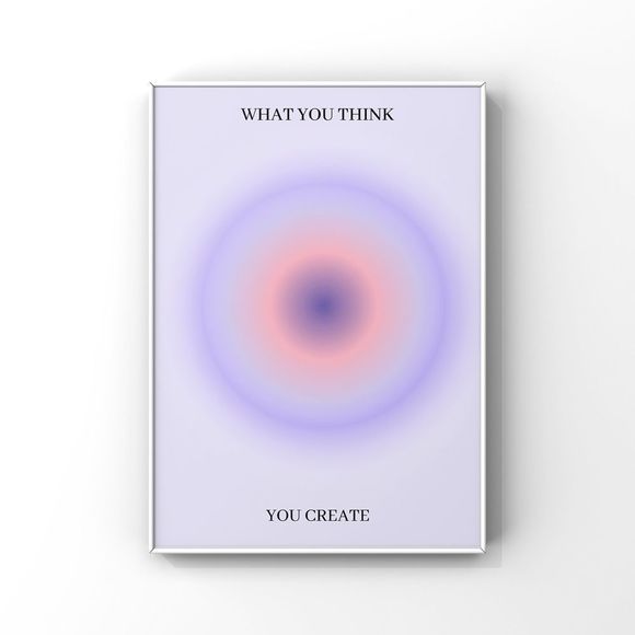 Aura Poster 3 Piece Wall Art, Aura Energy Spiritual Gradient Print, Y2K Decor - Picture 2 of 7